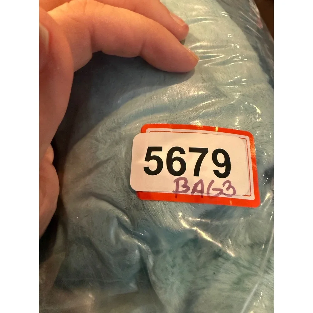 Sew Sweet Minky Designs 78x57 Throw Blanket Teal Shark Print Plush USA NEW